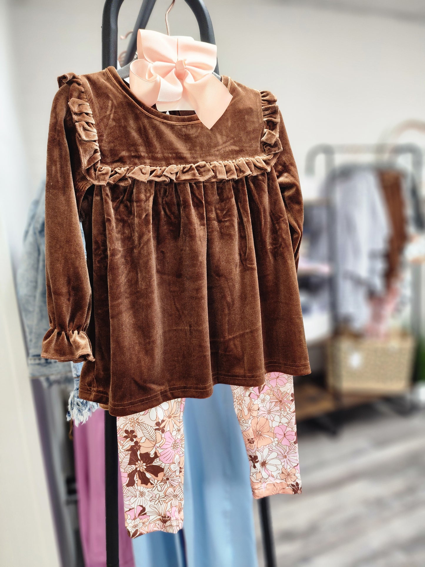 Floral velour set