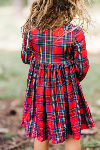 Oh What Fun Holiday Collection| Claire Twirl Dress in Tartan
