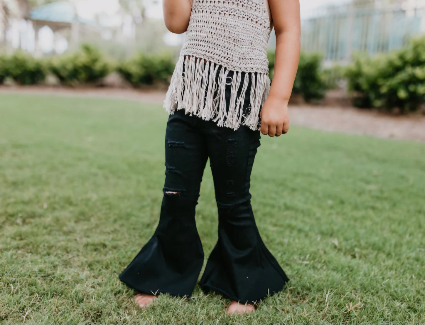 Black Denim Flare Pant