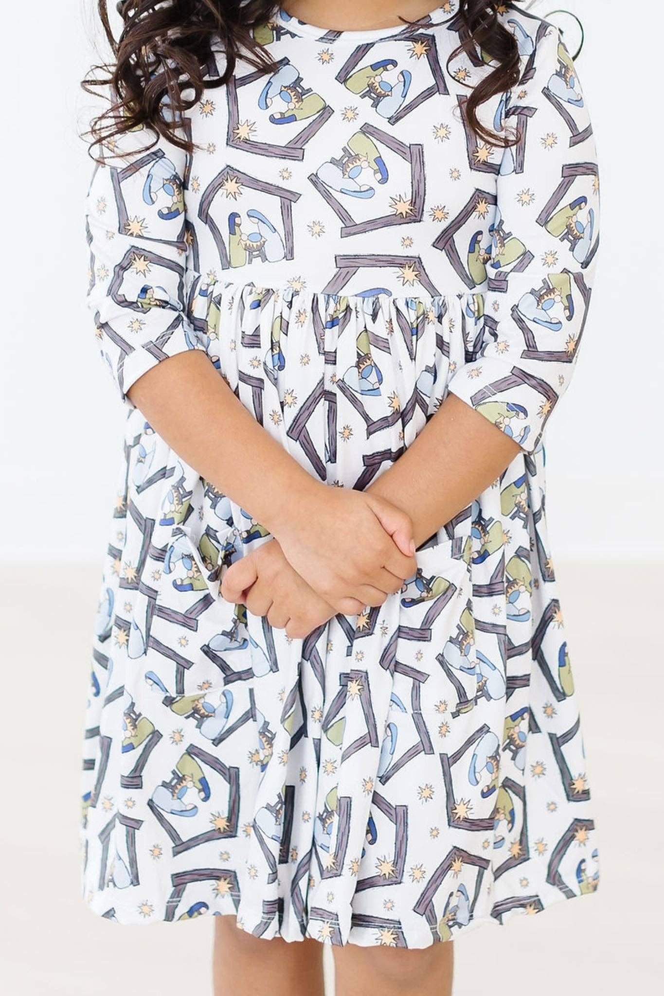 Nativity Pocket Twirl Dress: 4T