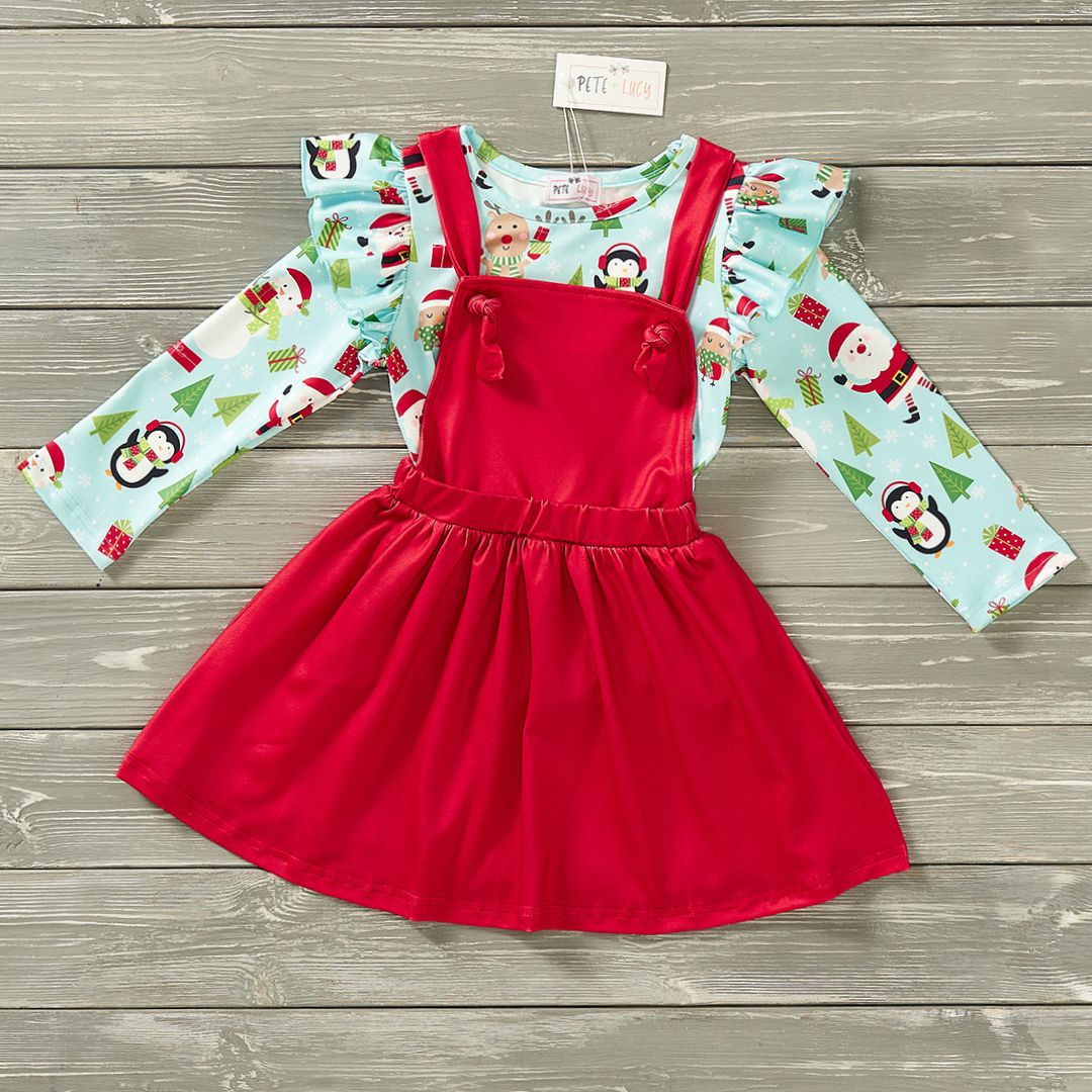 Pete+Lucy| North Pole Girls 2pc Skirt Set