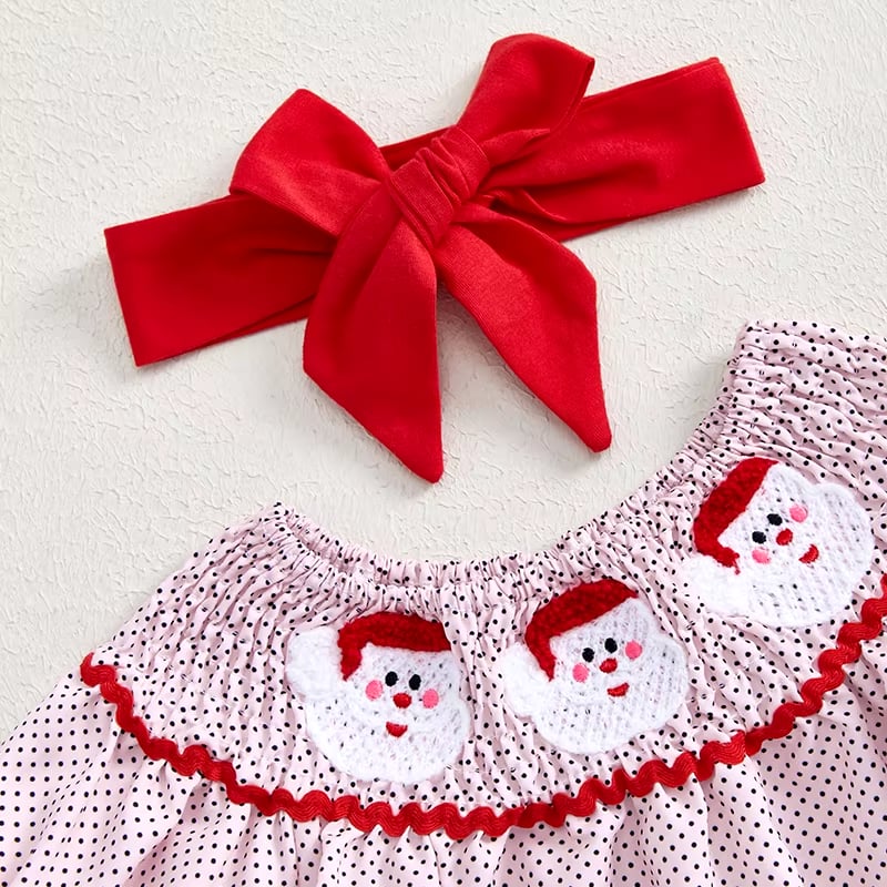 Oh What Fun Holiday Collection| Embroidered Santa Dress