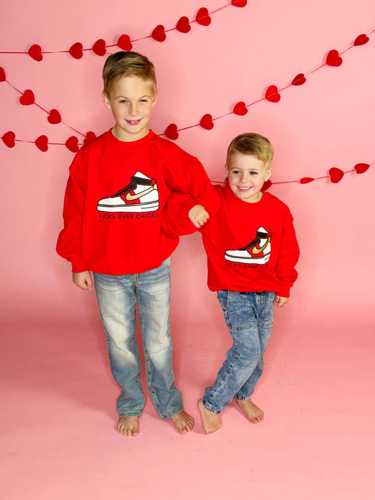 Kicks Over Chicks Youth & Adult Sweatshirt: Youth Small