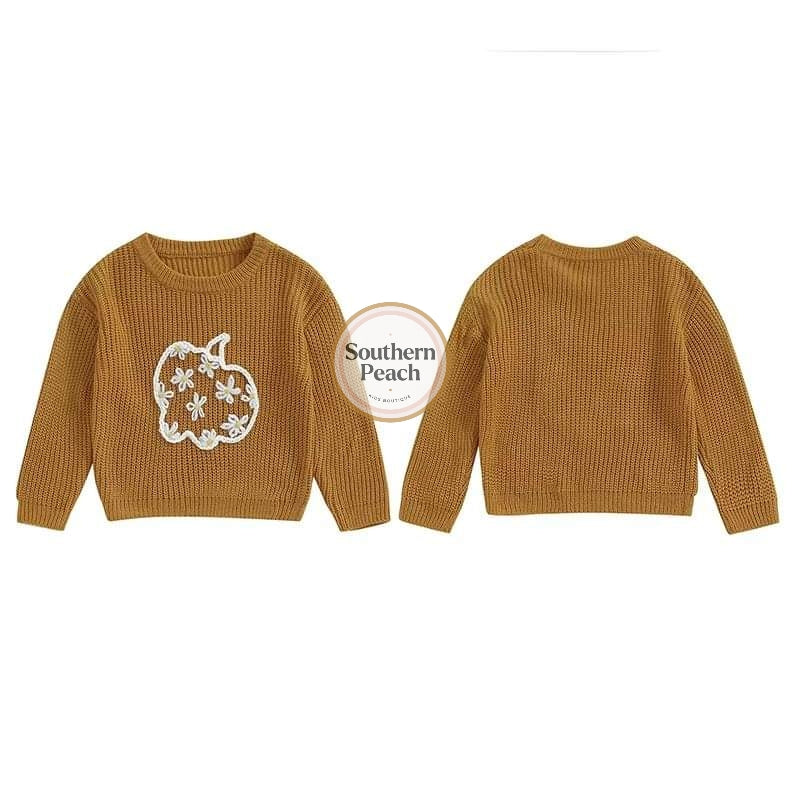 Pumpkin & Daisy Sweater