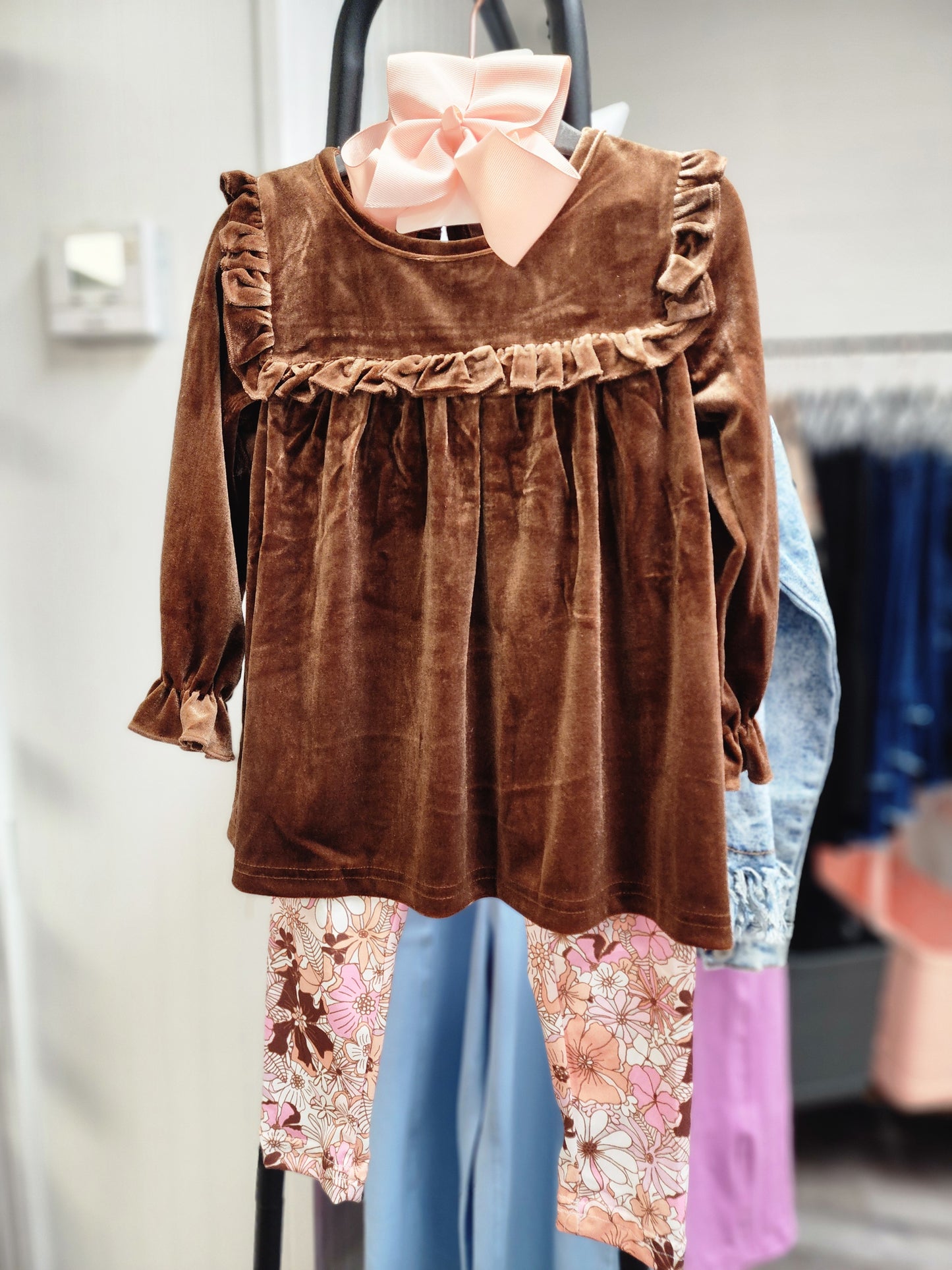 Floral velour set