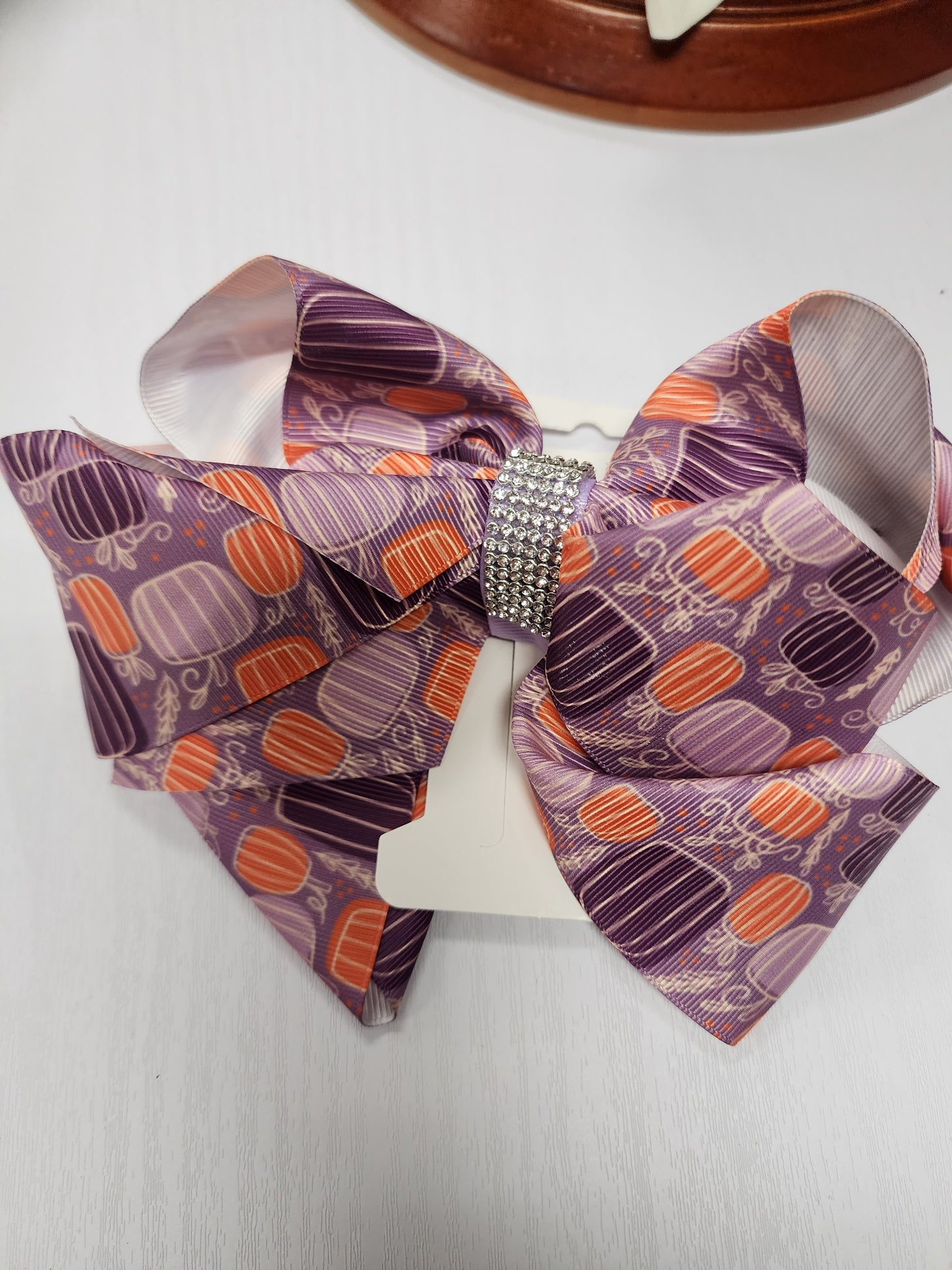 Pumpkin Collage Clip Bow