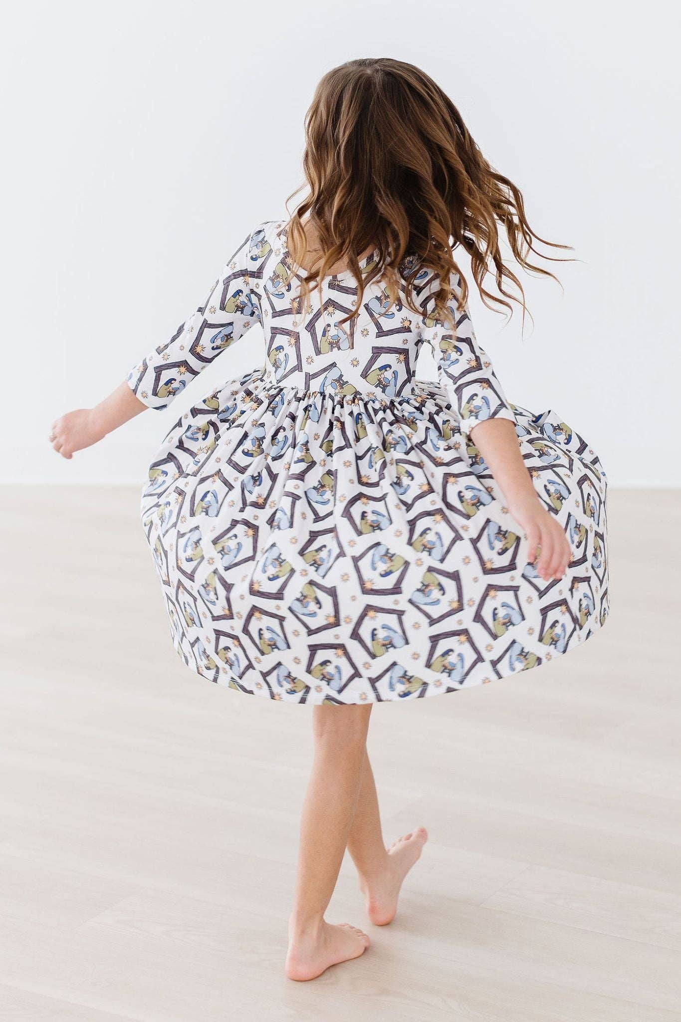 Nativity Pocket Twirl Dress: 4T
