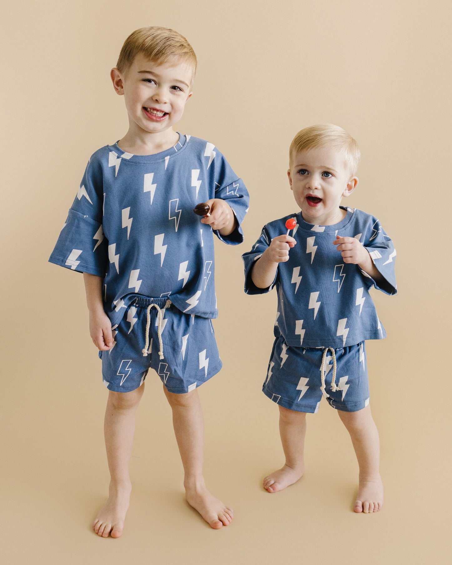 Shorts Set | Blue Bolts