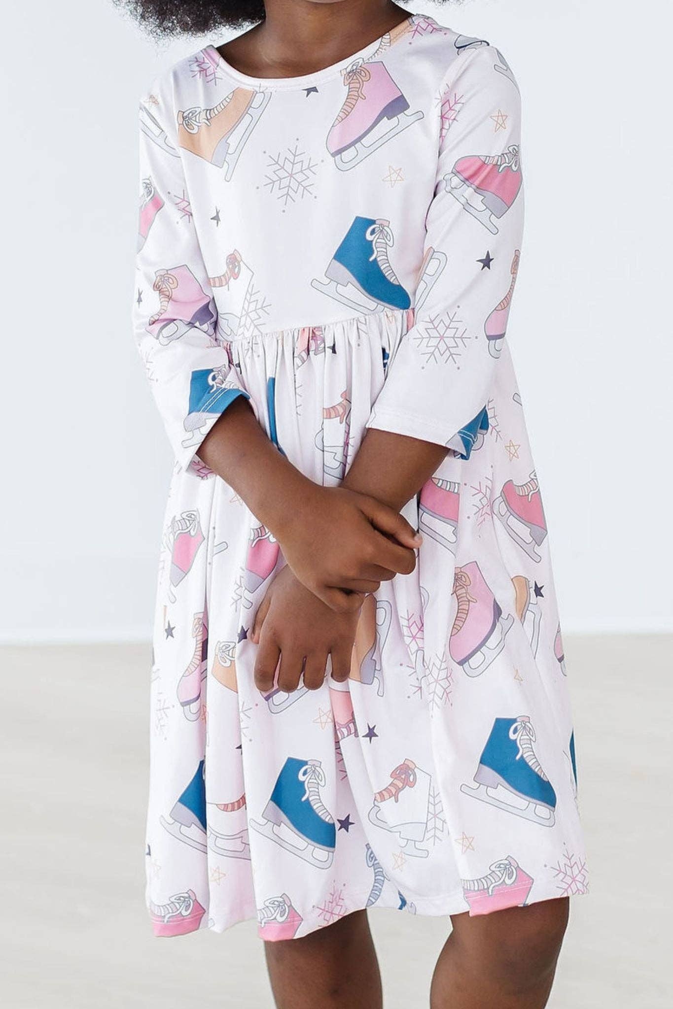 Figure Skate 3/4 Sleeve Twirl Dress: 9/10