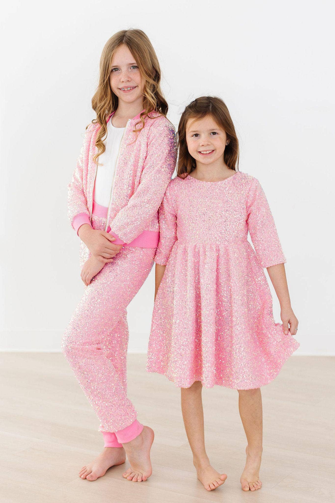 Bubblegum Pink Sequin Jacket: 7/8