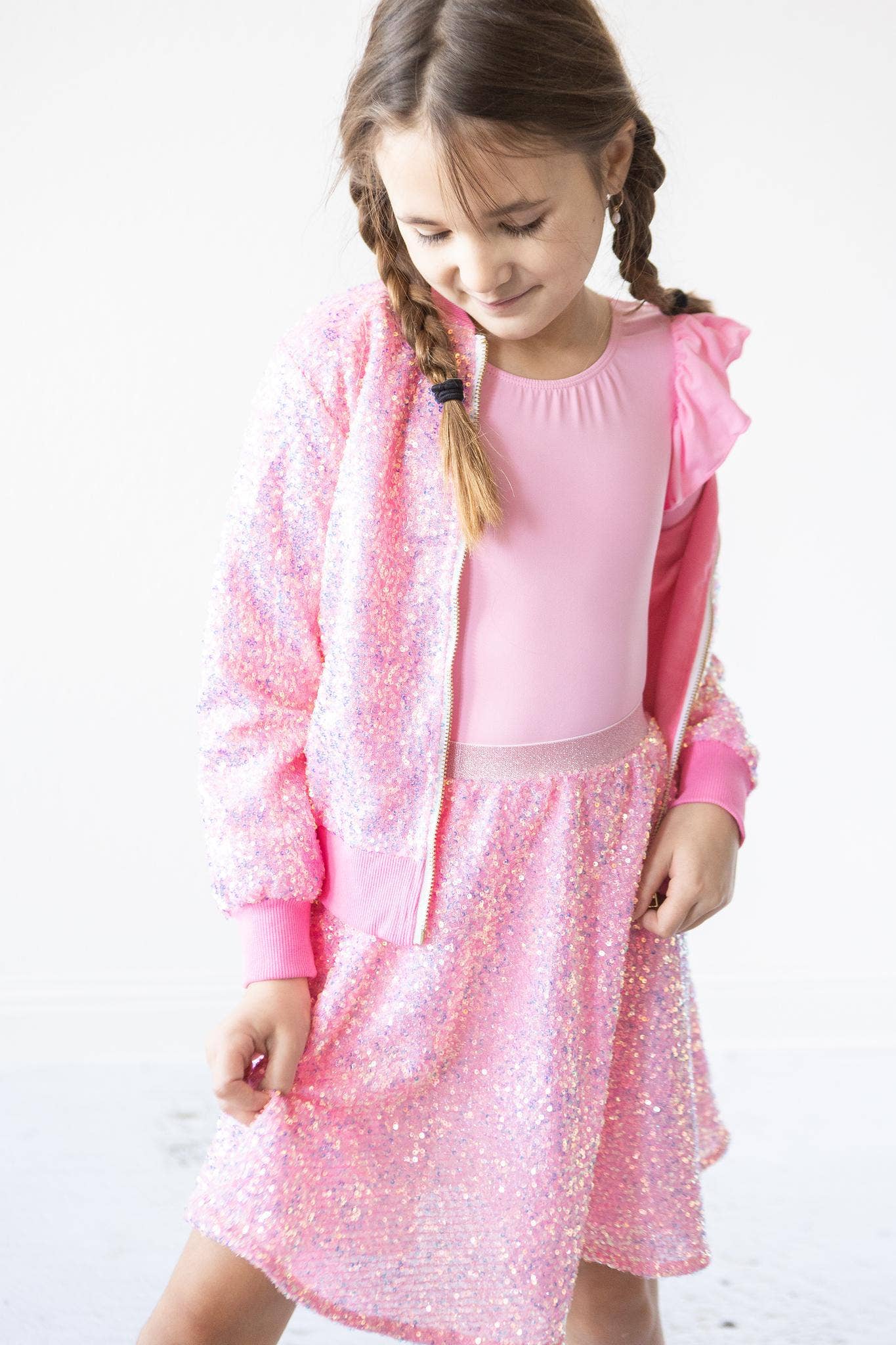 Bubblegum Pink Sequin Jacket: 3T