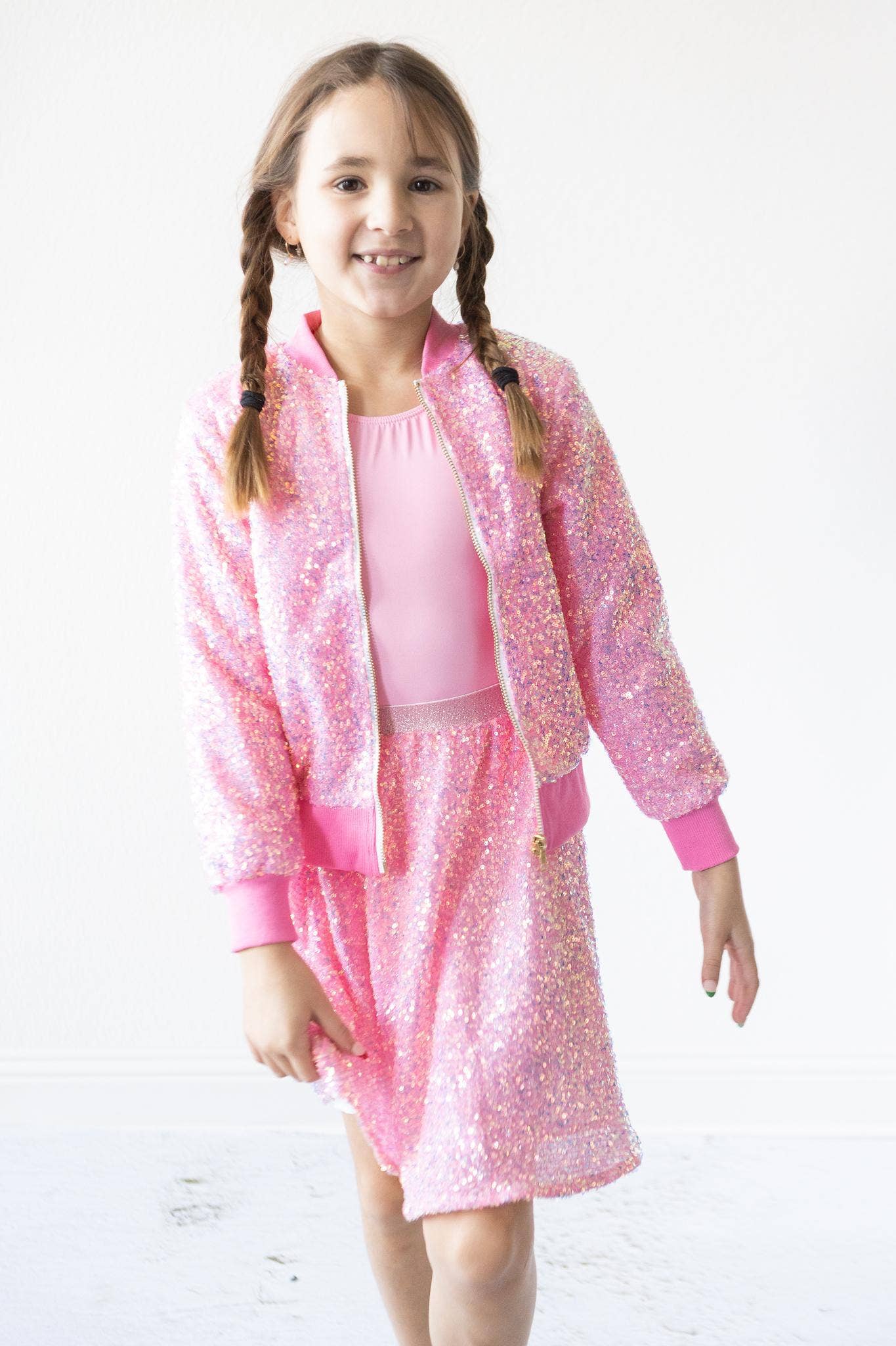 Bubblegum Pink Sequin Jacket: 2T
