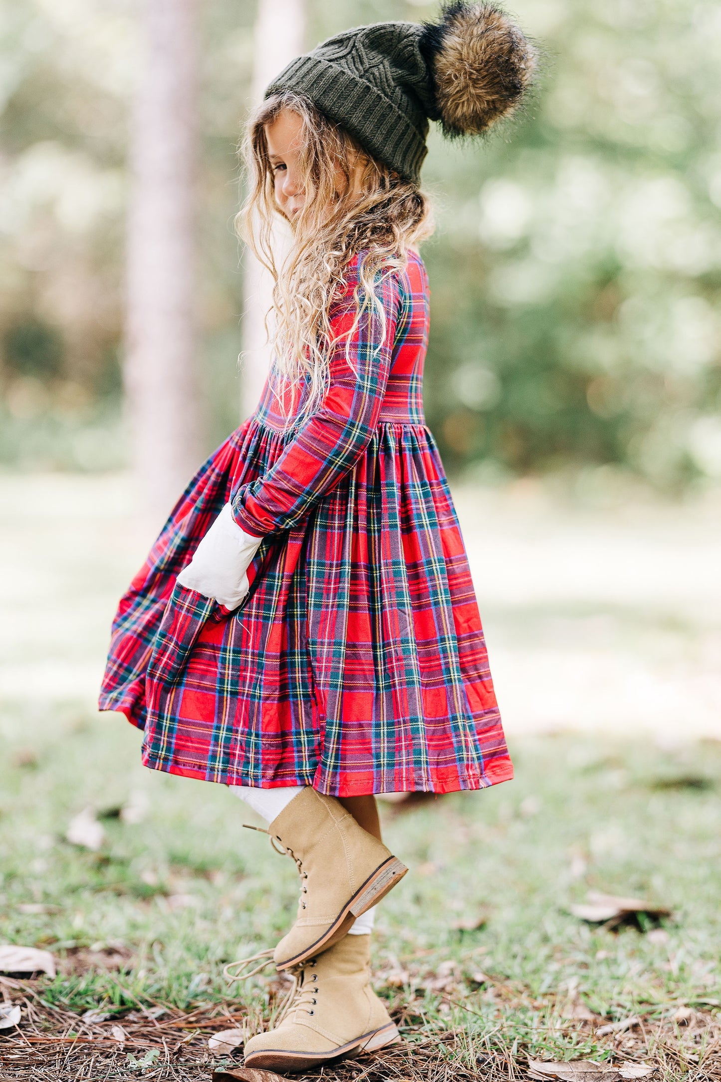 Oh What Fun Holiday Collection|  Claire Twirl Dress in Tartan