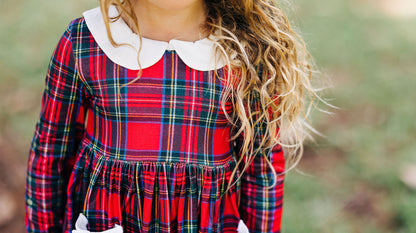 Oh What Fun Holiday Collection|  Claire Twirl Dress in Tartan
