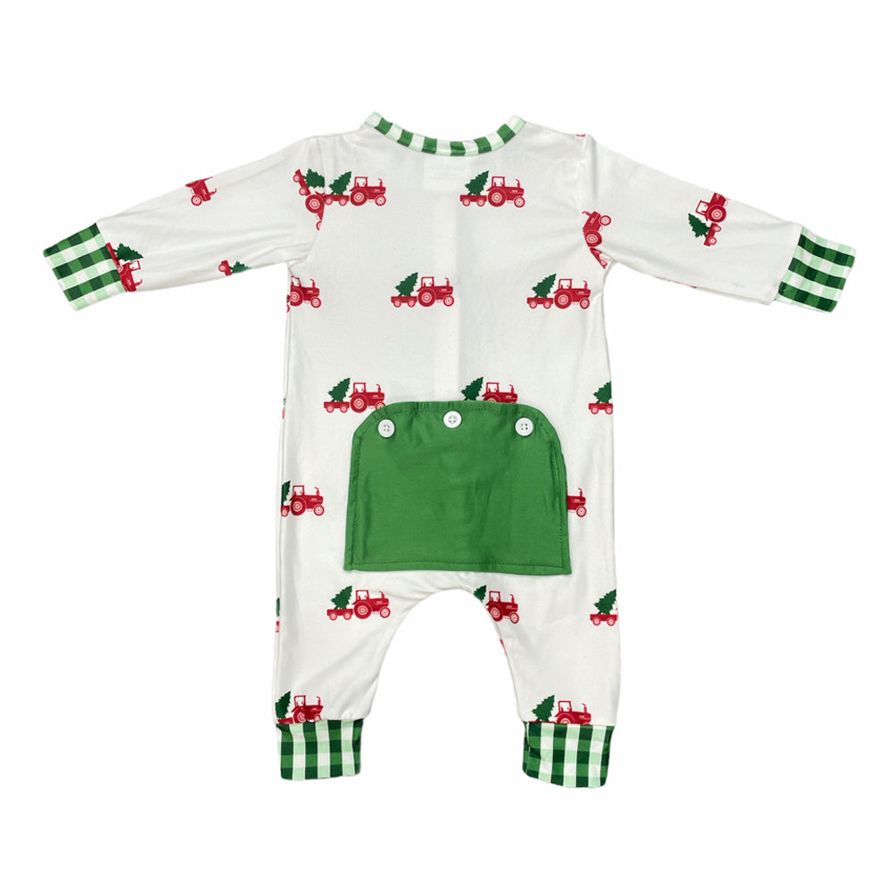 Oh What Fun Holiday Collection|  Christmas Tractor Buttflap Jammies