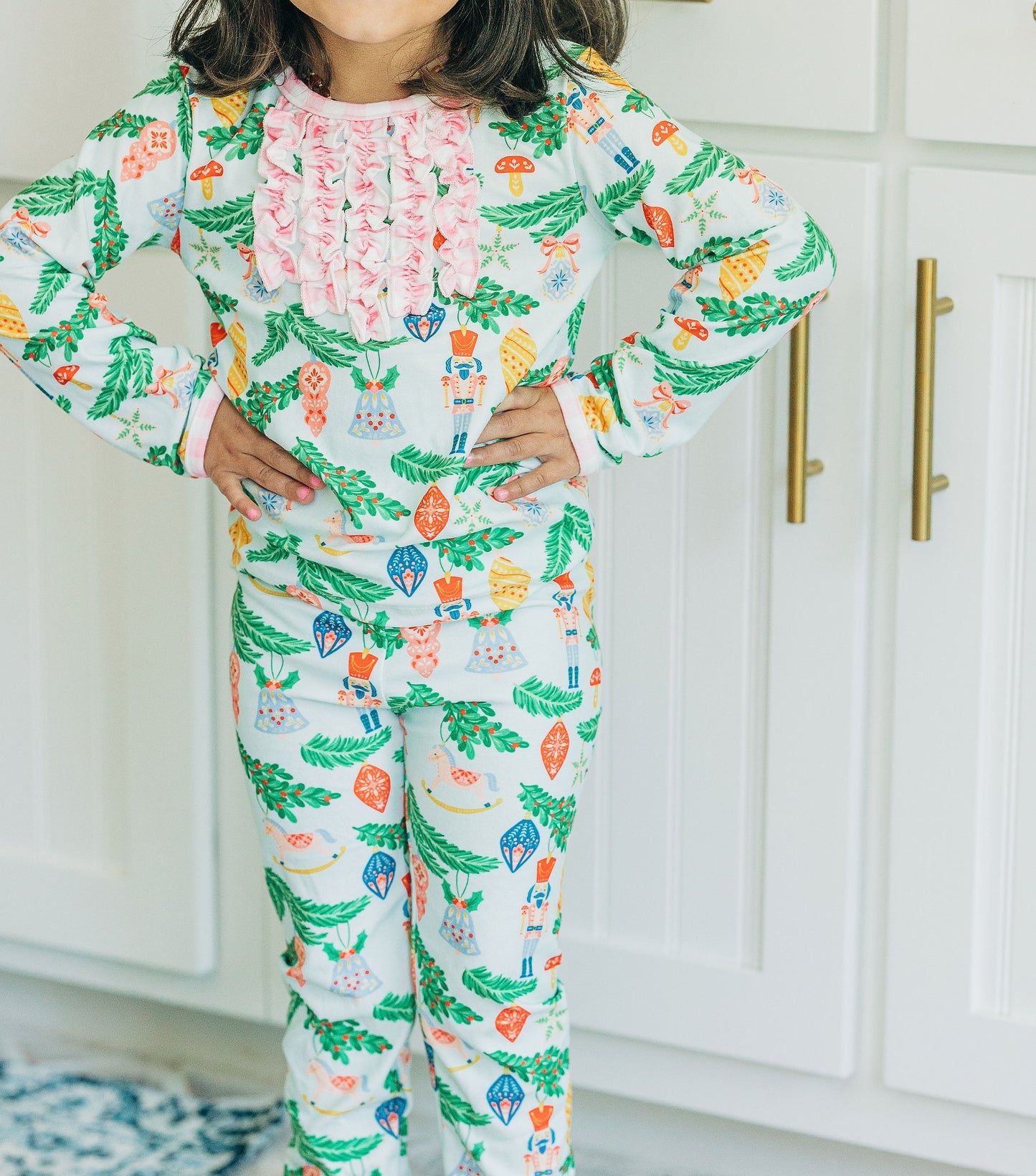 Oh What Fun Holiday Collection|  Nutcracker Ruffled Buttflap Jammies