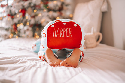 Oh What Fun Holiday Collection| Vintage Santa Ruffled Buttflap Jammies