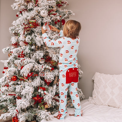 Oh What Fun Holiday Collection| Vintage Santa Ruffled Buttflap Jammies