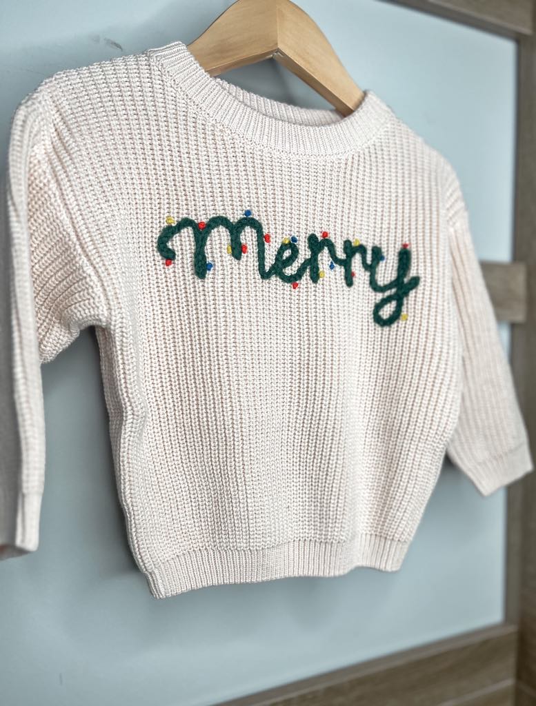 Oh What Fun Holiday Collection|  Holiday Rope Embroidered Sweaters