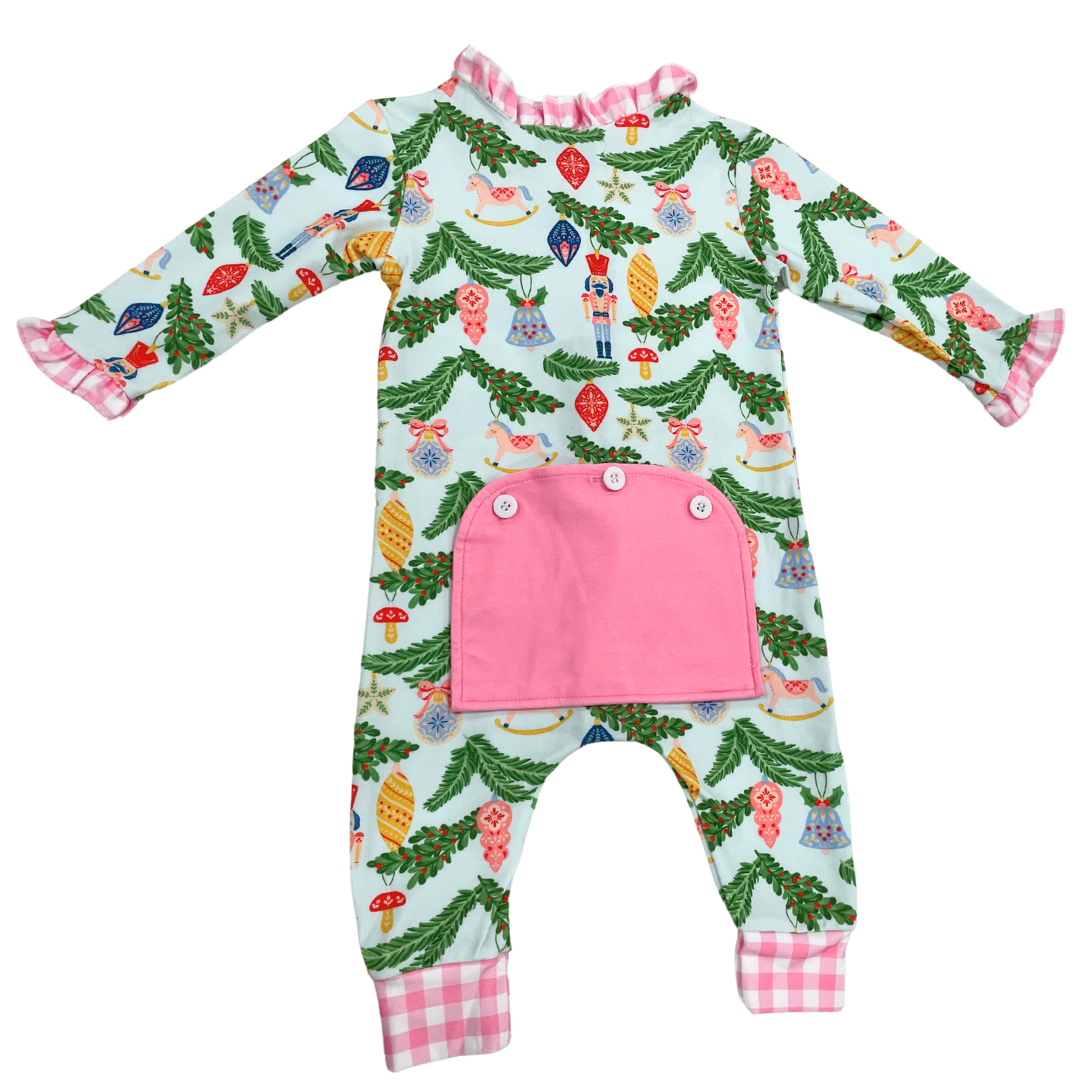 Oh What Fun Holiday Collection|  Nutcracker Ruffled Buttflap Jammies