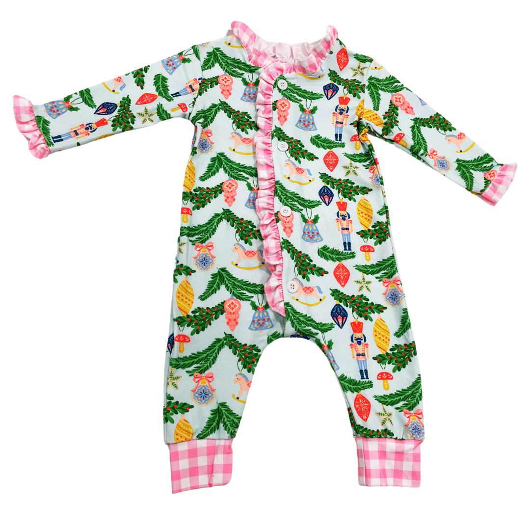Oh What Fun Holiday Collection|  Nutcracker Ruffled Buttflap Jammies