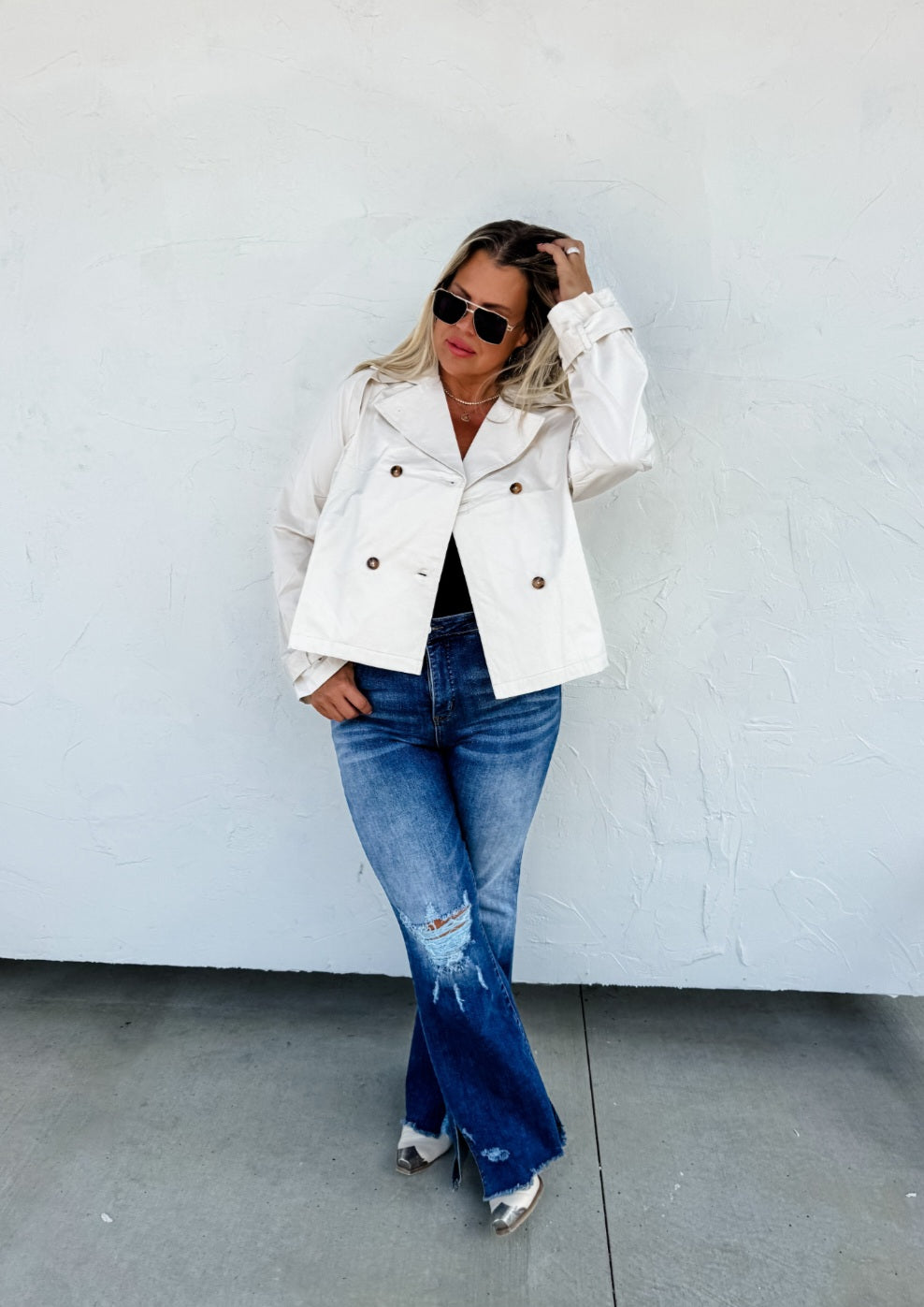 Spoil Yourself Collection| Rossi Crop Trench Coat