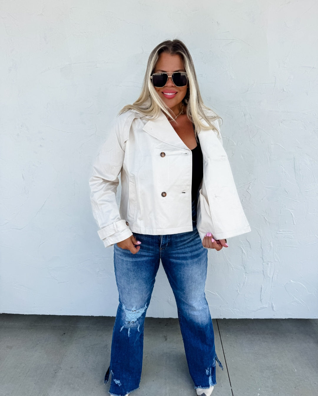 Spoil Yourself Collection| Rossi Crop Trench Coat