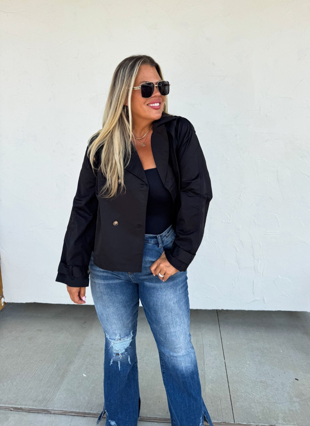 Spoil Yourself Collection| Rossi Crop Trench Coat