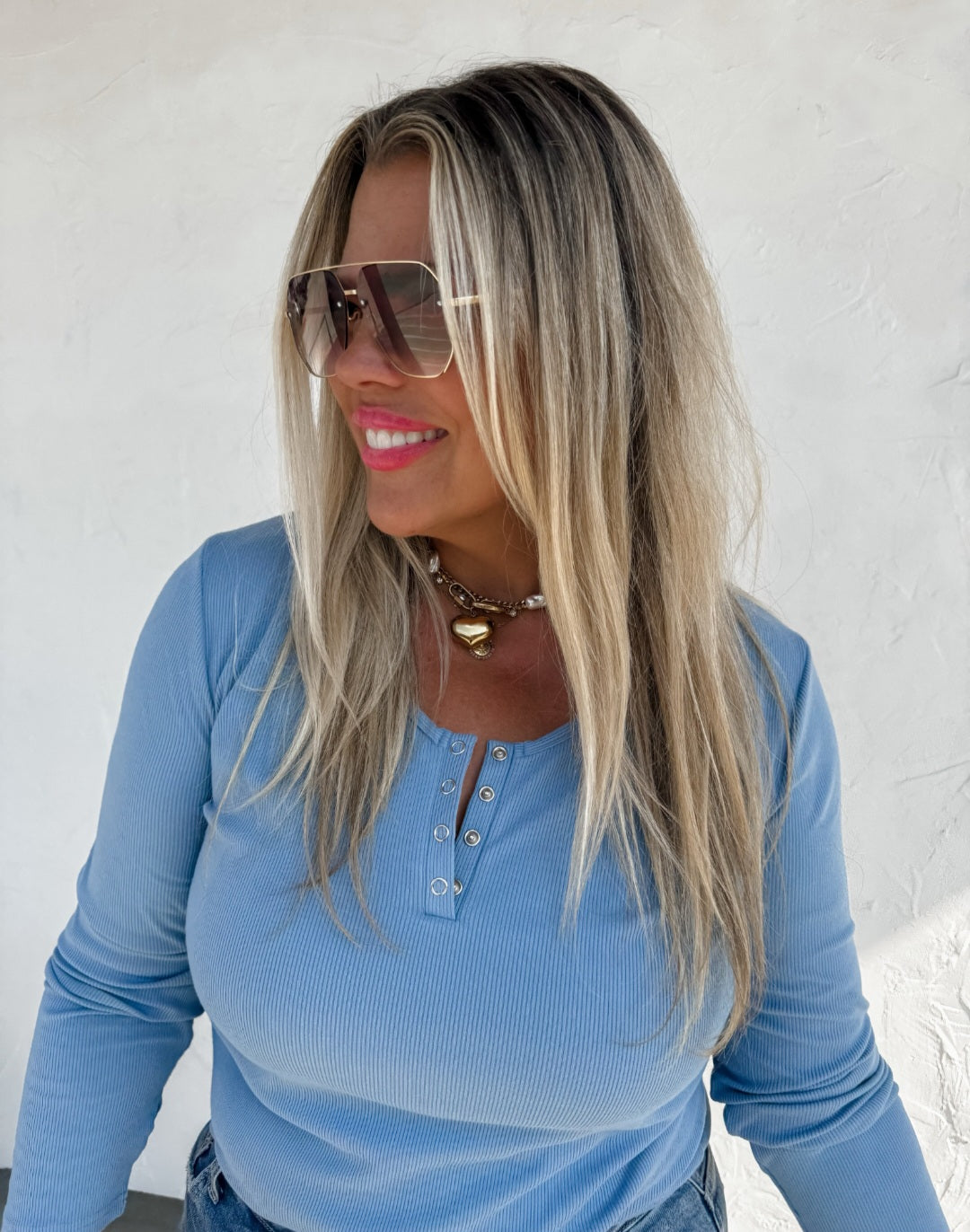 Spoil Yourself Collection| Brooklyn Snap Henley Top