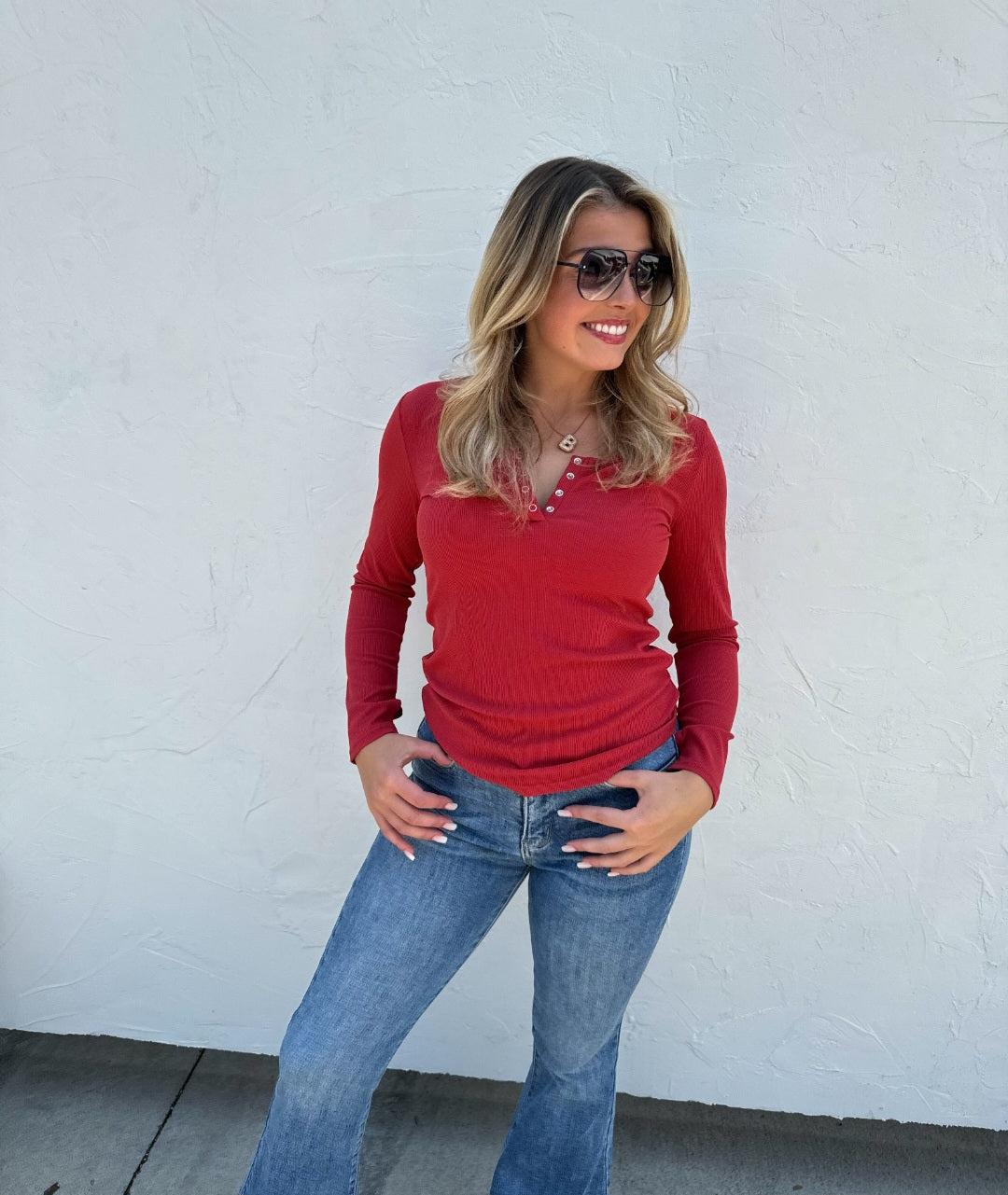 Spoil Yourself Collection| Brooklyn Snap Henley Top