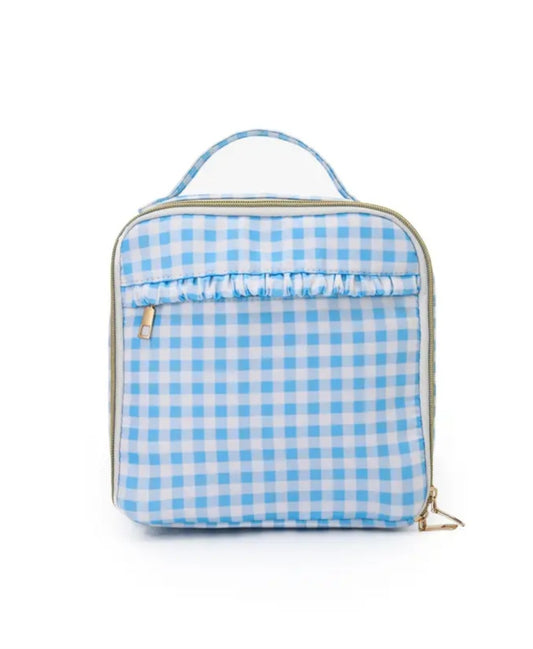 Blue Plaid Ruffle Lunch Bag | Accessories
