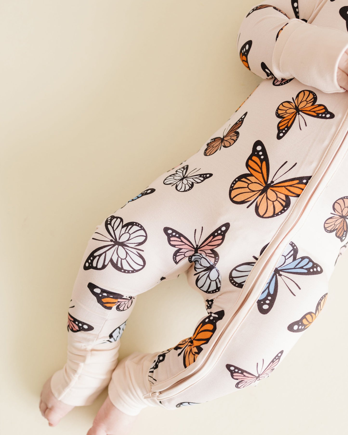 Bamboo Zip Romper | Butterflies