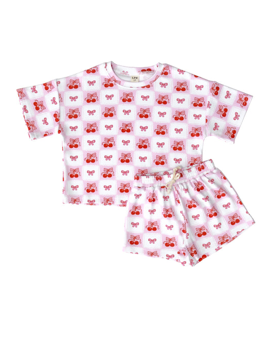 Shorts Set | Checkered Cherry