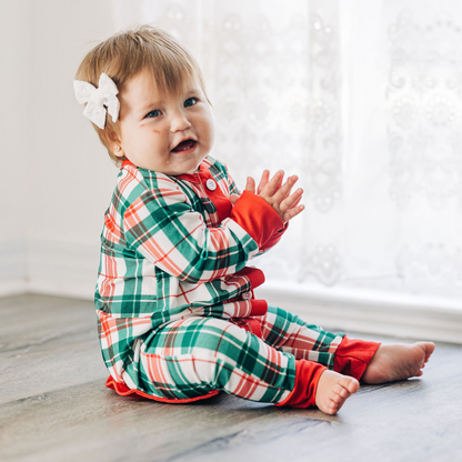 Oh What Fun Holiday Collection| Christmas Plaid ButtFlap Jammies