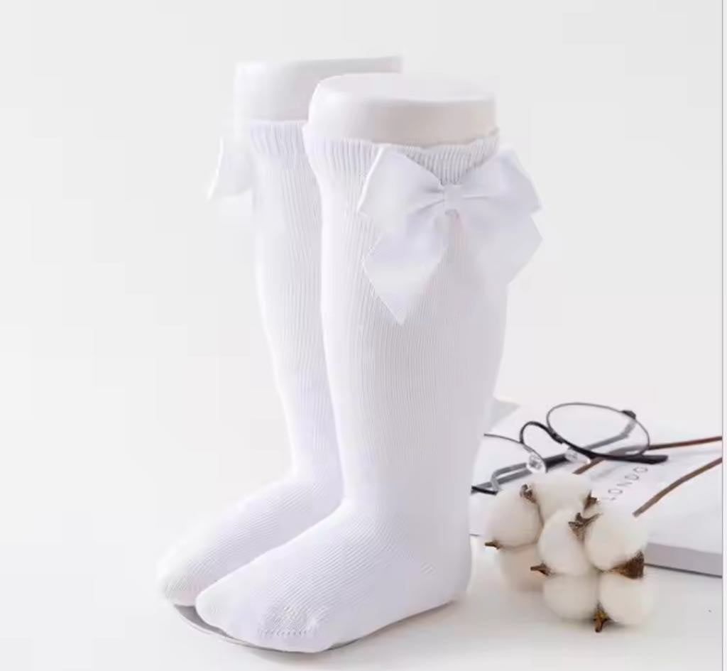 Oh What Fun Holiday Collection|  Cotton Bow Knee High Socks