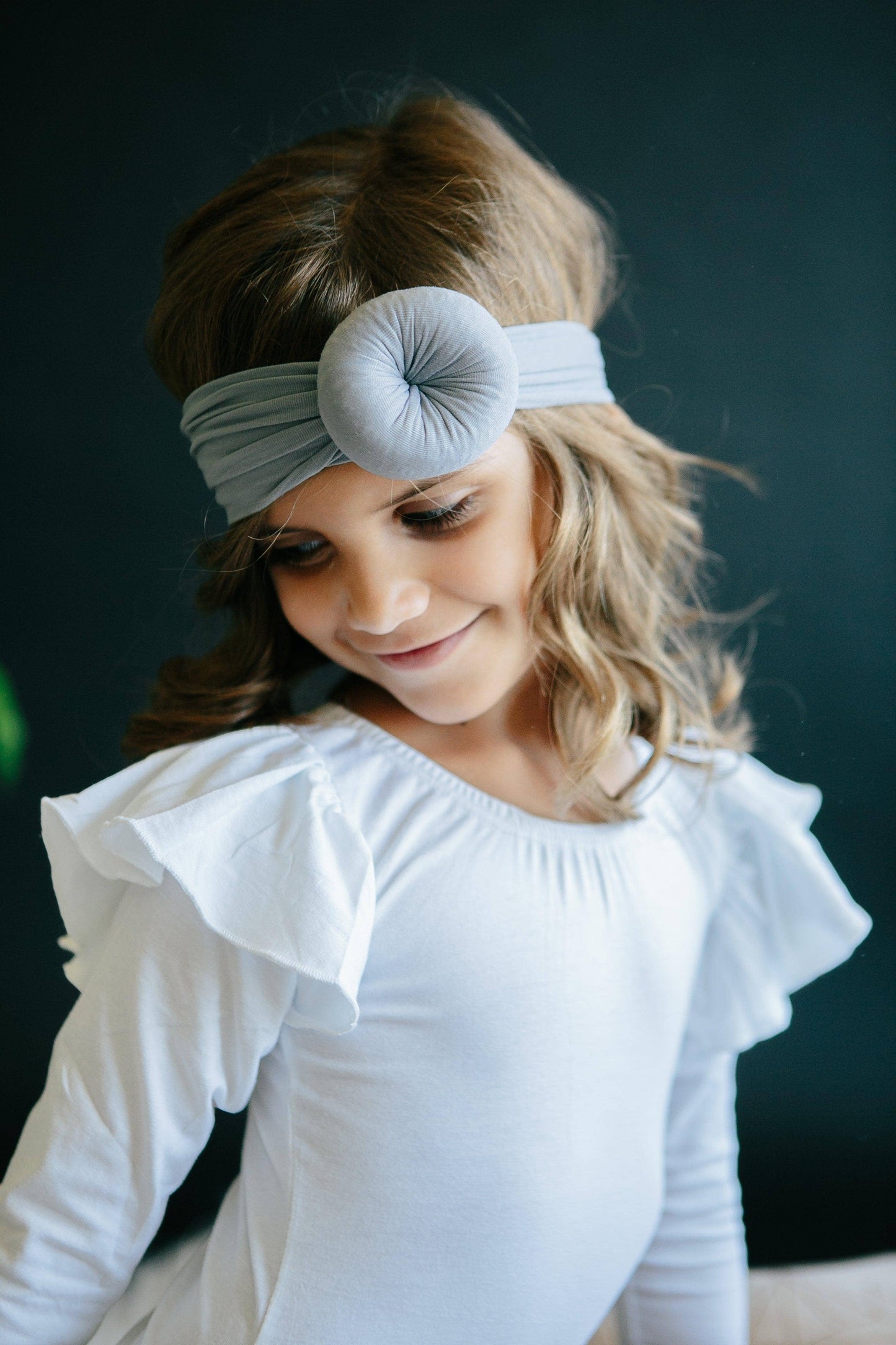 White L/S Flutter Sleeve Leotard: 3T