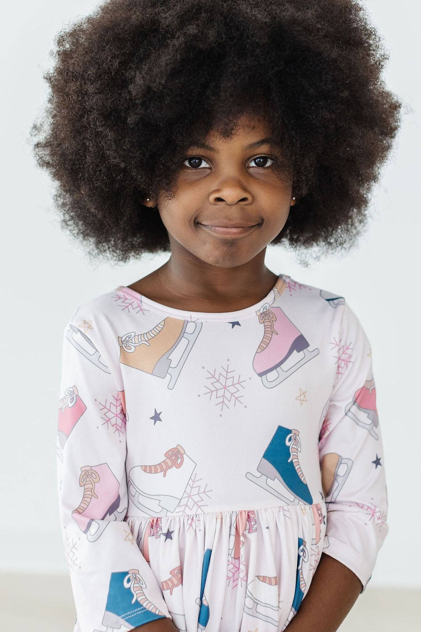Figure Skate 3/4 Sleeve Twirl Dress: 3T