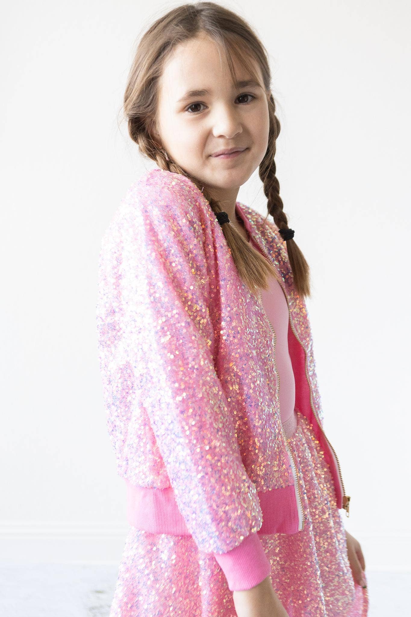 Bubblegum Pink Sequin Jacket: 2T