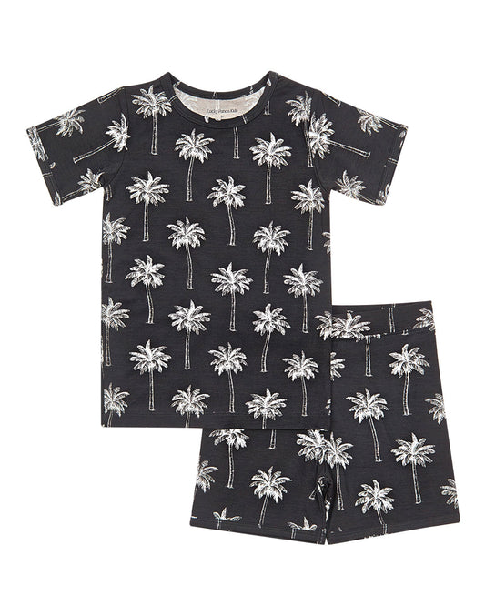 Bamboo Shorts Set | Palm Style Black