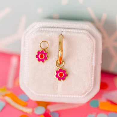 Pierced Co.  Pink Flower Charm