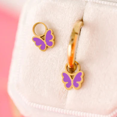 Pierced Co Purple Butterfly Charm