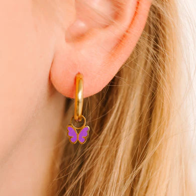 Pierced Co Purple Butterfly Charm