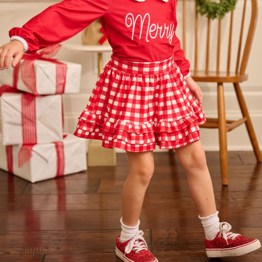 Oh What Fun Holiday Collection|  Annie Ruffle Skort
