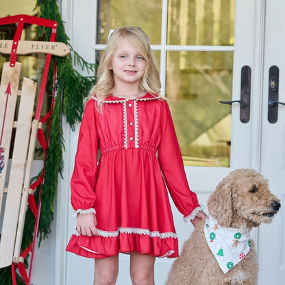 Oh What Fun Holiday Collection| Madeline Lace Peter Pan Dress