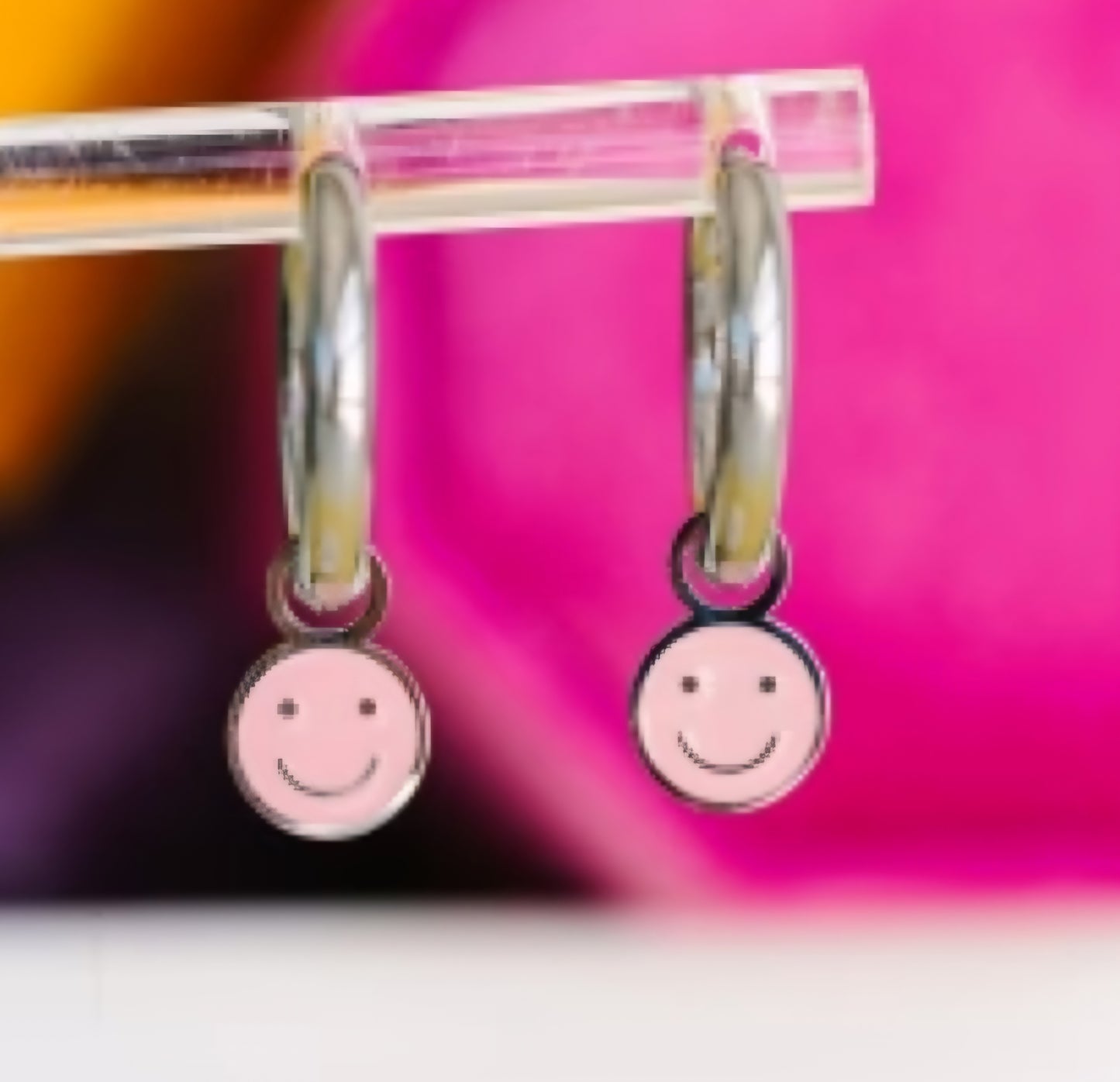 Pierced Co Silver Smiley Charm