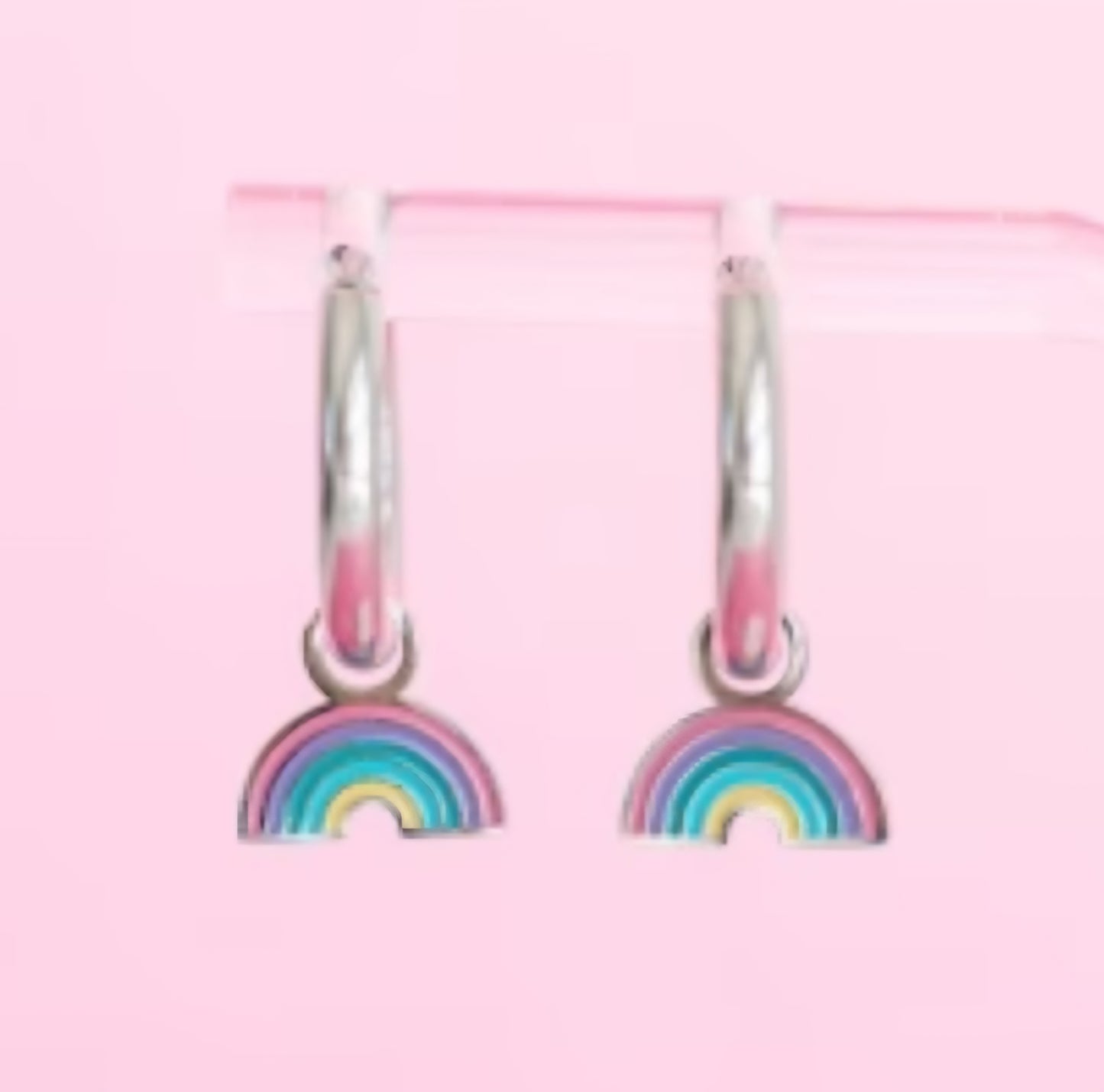 Pierced Co Silver Rainbow Charm