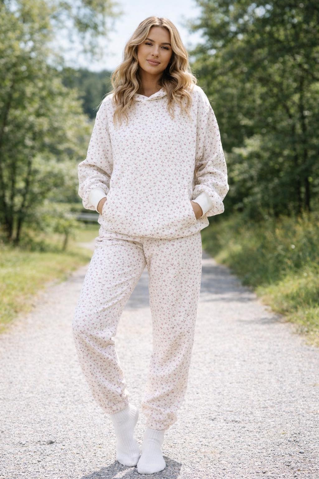 Floral Hoodie & Sweatpants Set